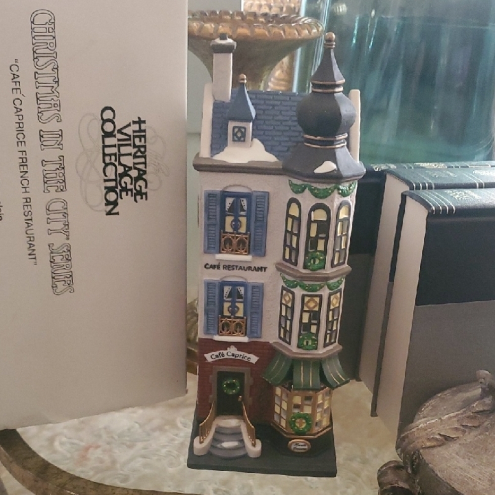 Heritage Village Collection Café Caprice French Restaurant Building Dept 56 - Picture 2 of 14